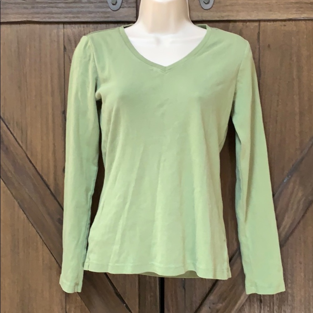 Eddie Bauer heathered green long sleeve tee